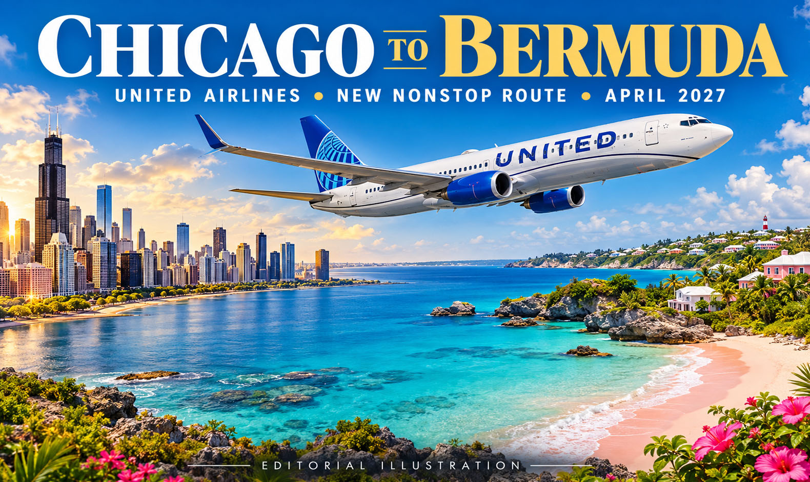 UNITED AIRLINES OPENS A NEW SKYWAY TO BERMUDA