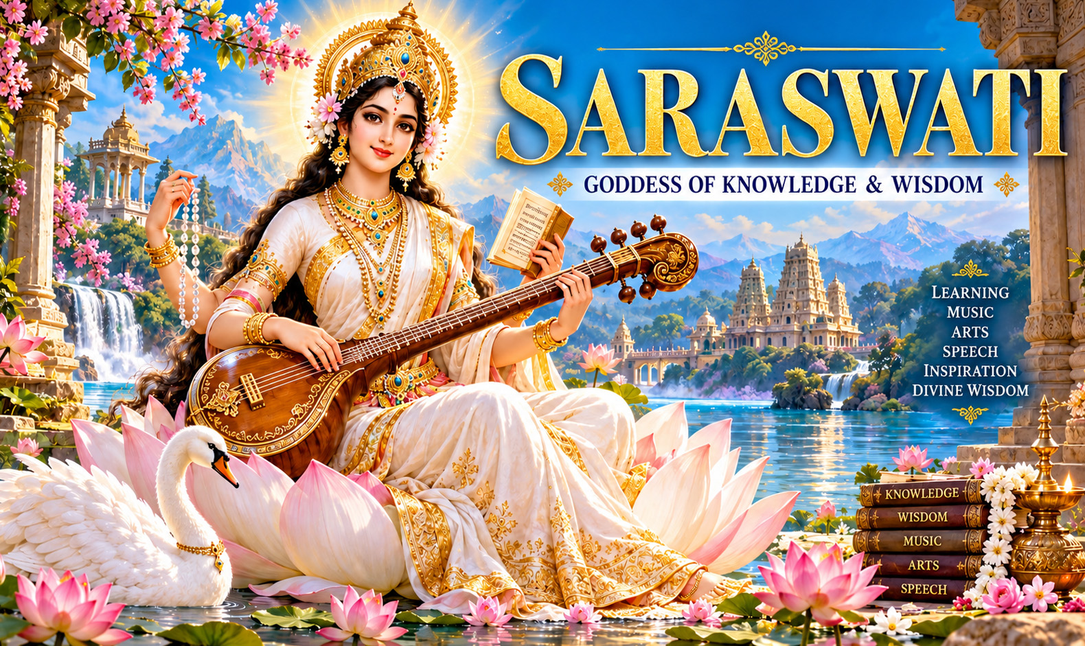 SARASWATI – THE DIVINE LIGHT OF KNOWLEDGE AND WISDOM